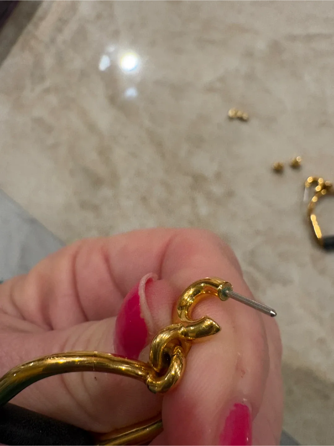 Authentic Hermès Gold Heritage Equestre Etrier Earrings image indicator(6)