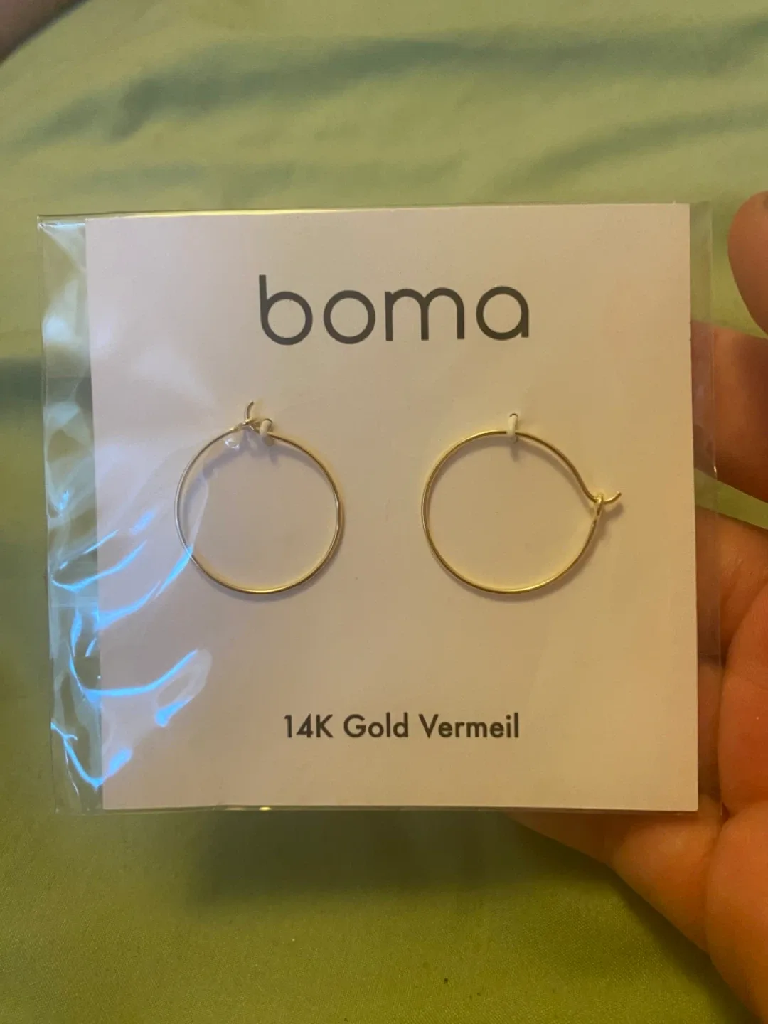 New Boma 14K Gold Vermeil Hoop Earrings