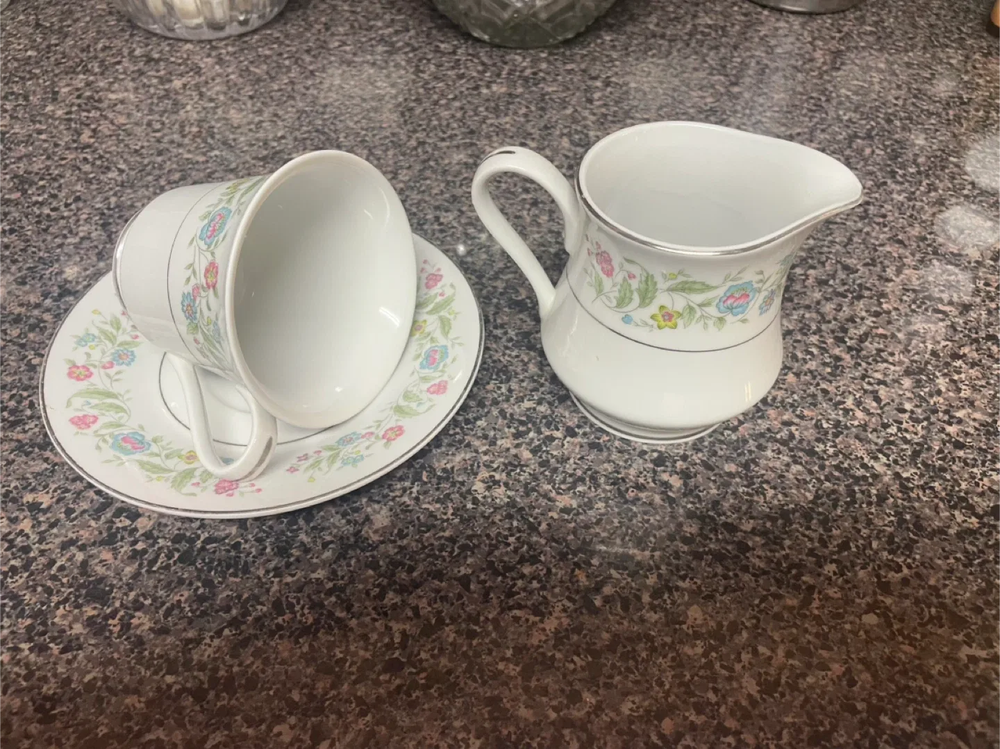 Towne House Spring Bouquet Creamer & Cup Set image indicator(3)