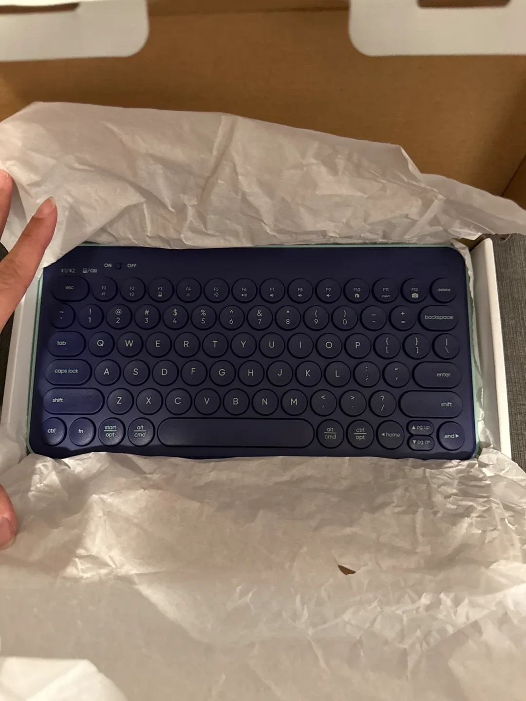 New heyday Compact Wireless Keyboard - Blue image indicator(3)