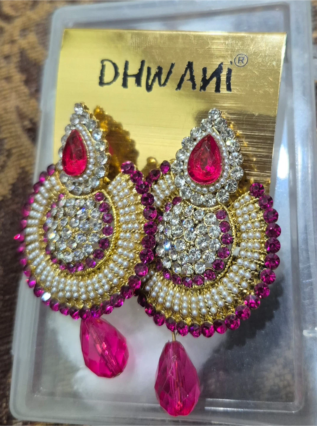 Dhwani Earrings - Pink & Gold
