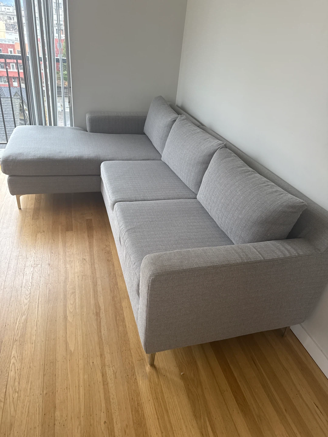 Rove Concepts Model Sophia Grey Sectional Sofa