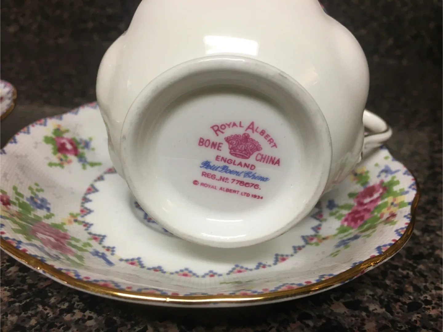 Royal Albert Petit Point China Tea Cups & Saucers image indicator(2)