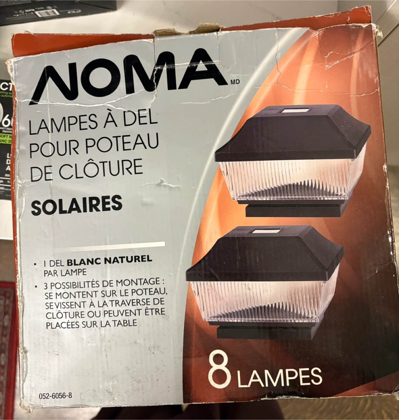 NOMA Solar Post Cap Lights - 8 Pack