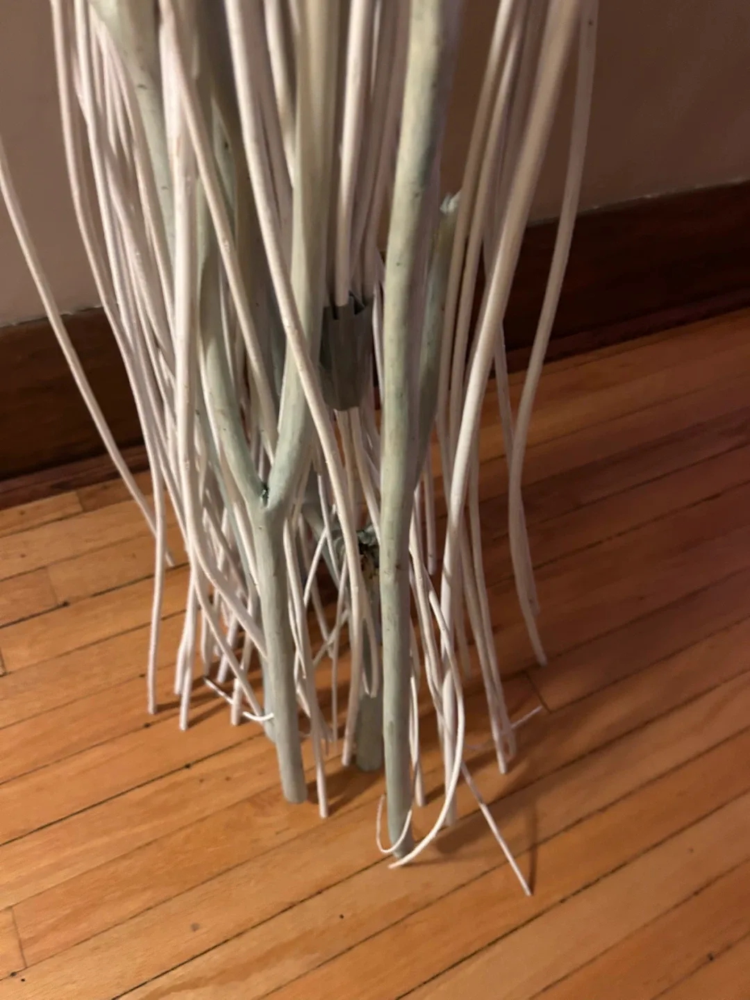 lot 5 ft white Xmas winter Christmas willow branch decor tree image indicator(4)