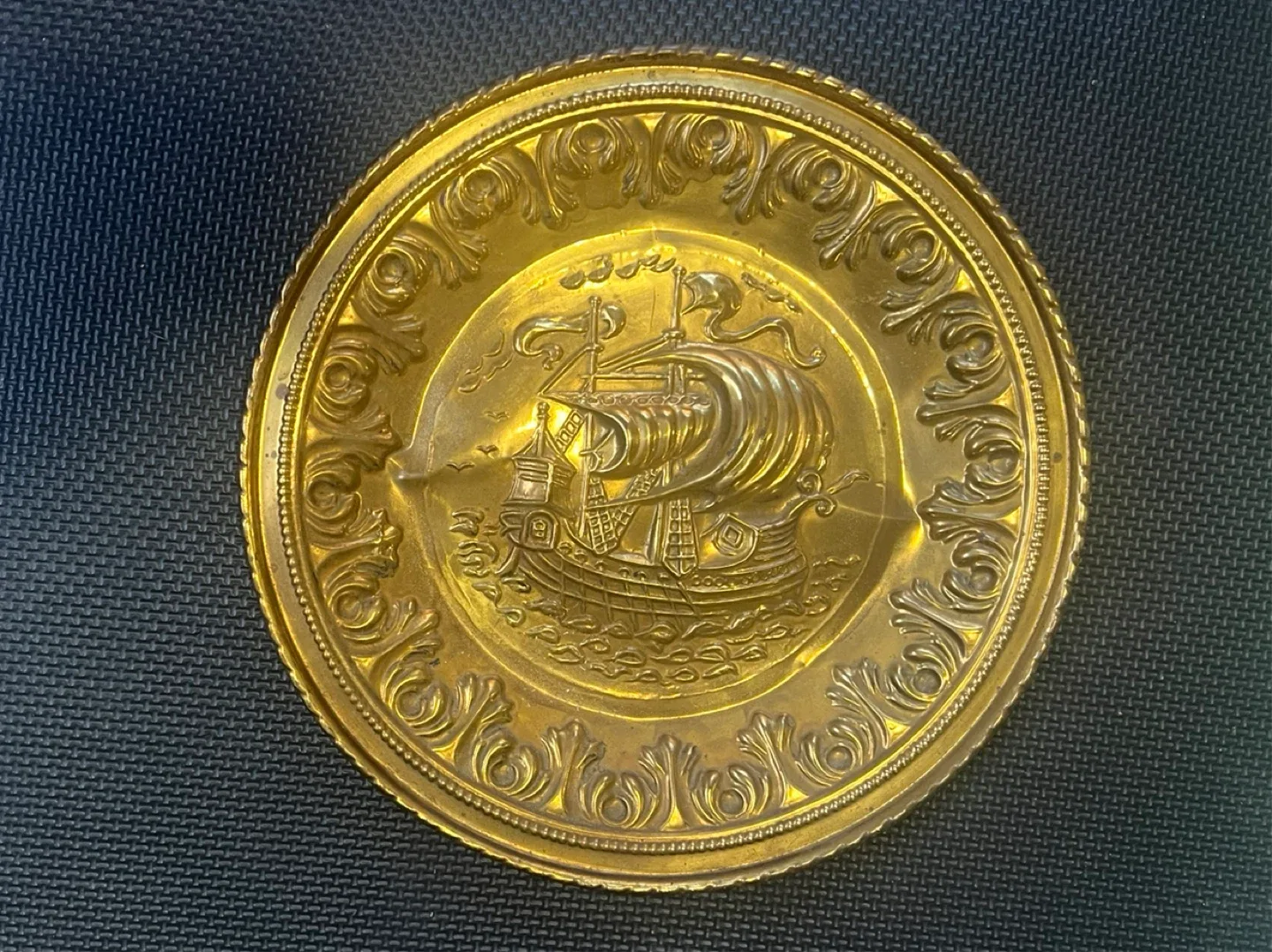 Vintage 10" Ship Decorative Wall Plate