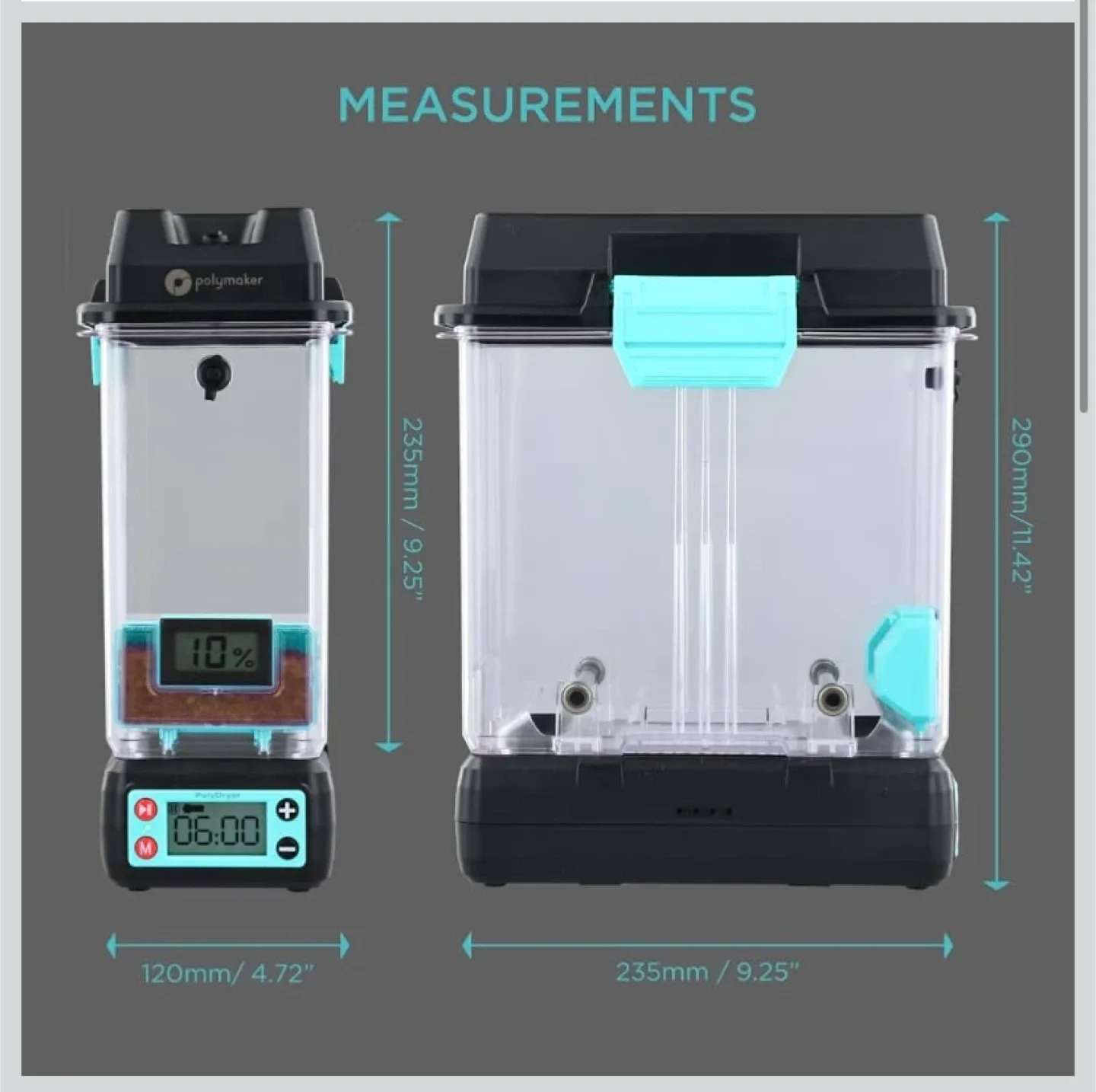 New Polymaker 3D Printing Filament Dryer and Storage Box image indicator(2)
