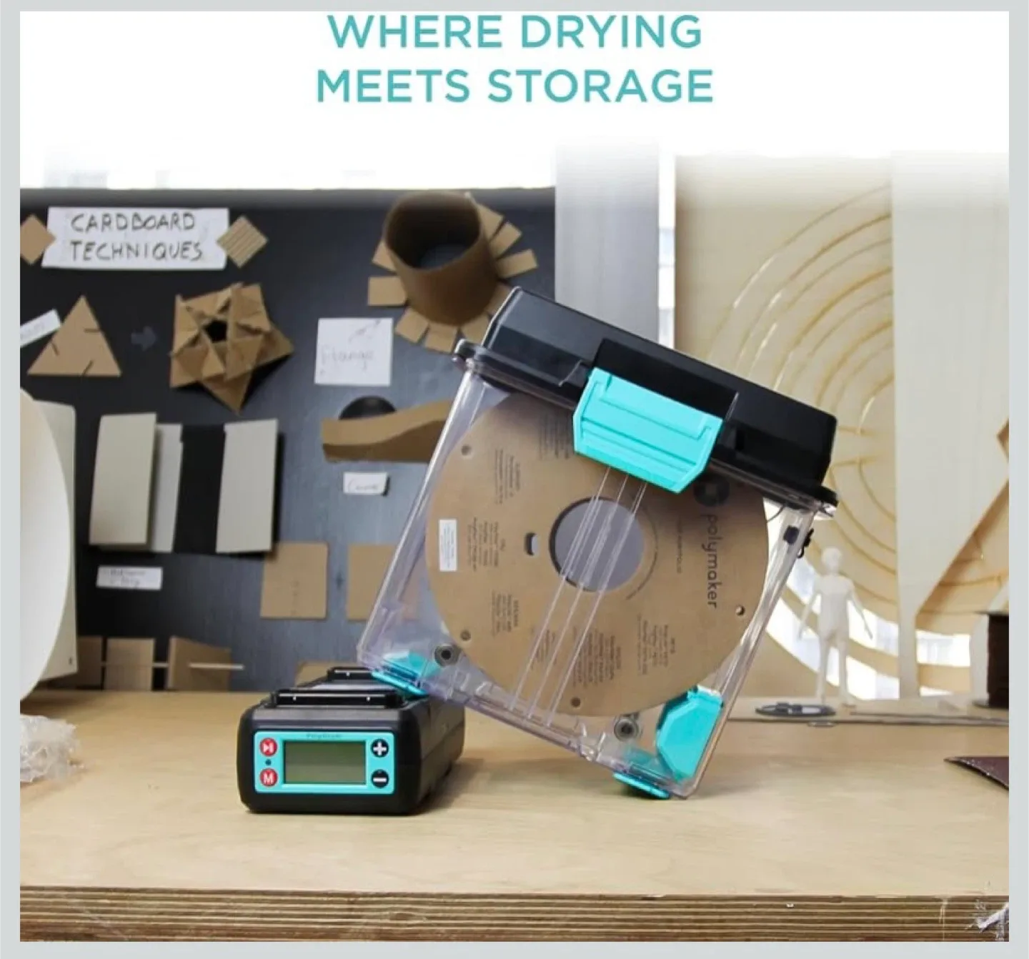 New Polymaker 3D Printing Filament Dryer and Storage Box image indicator(7)