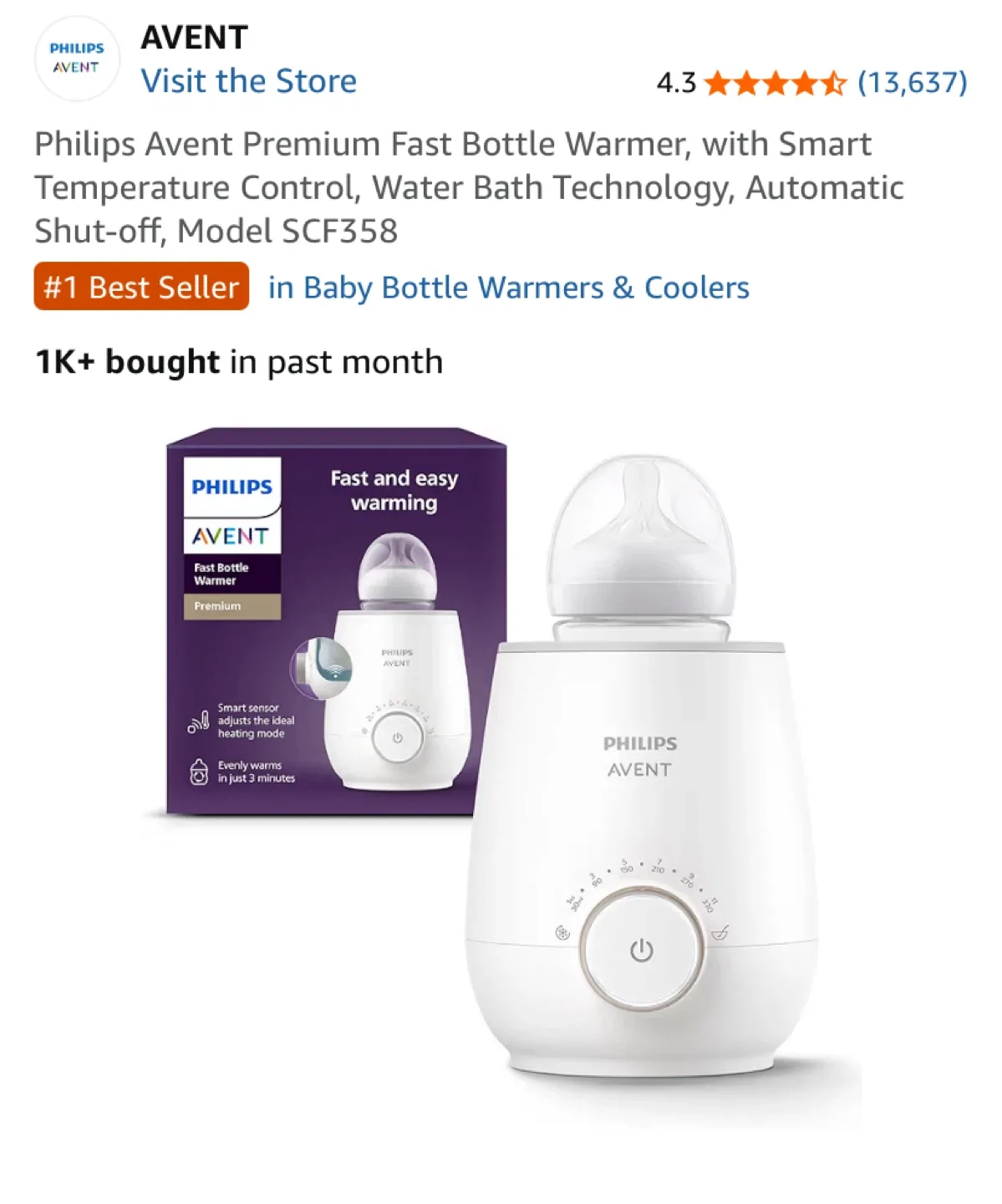 Philips Avent Fast Bottle Warmer - Premium image indicator(3)