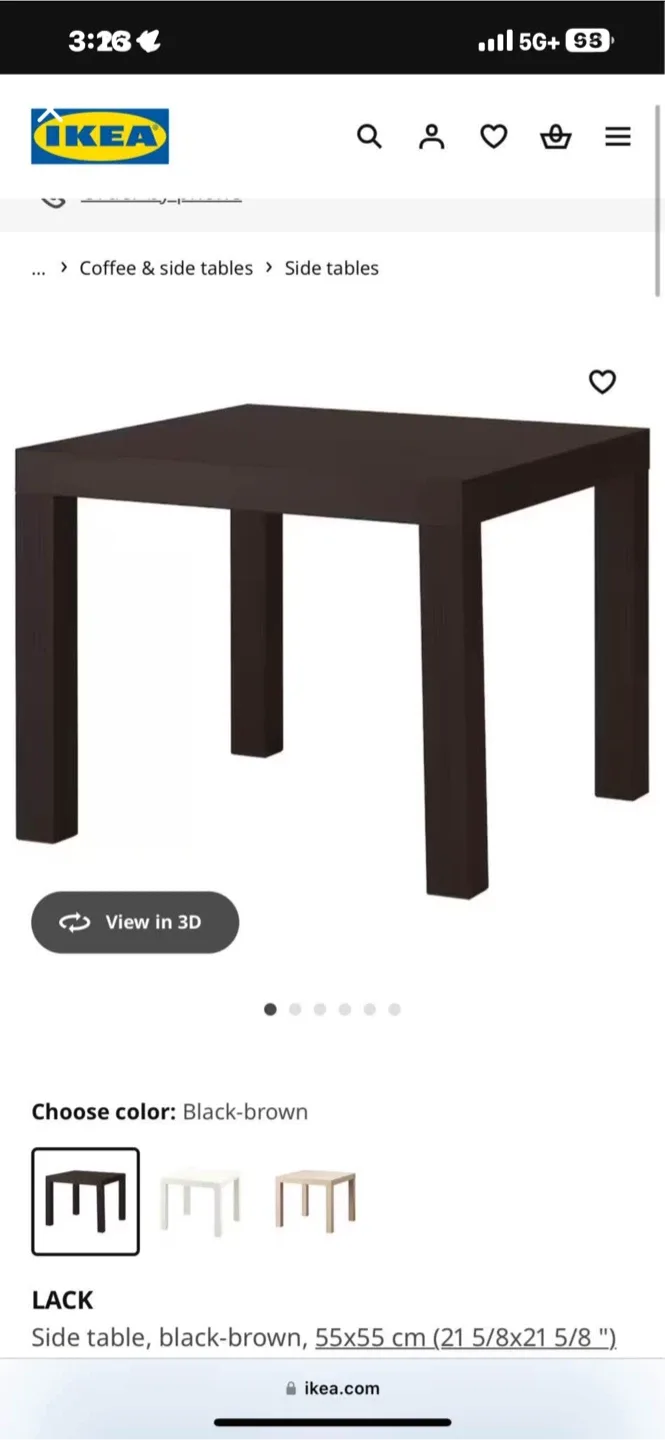 2 IKEA LACK Side Table - Black-Brown image indicator(2)