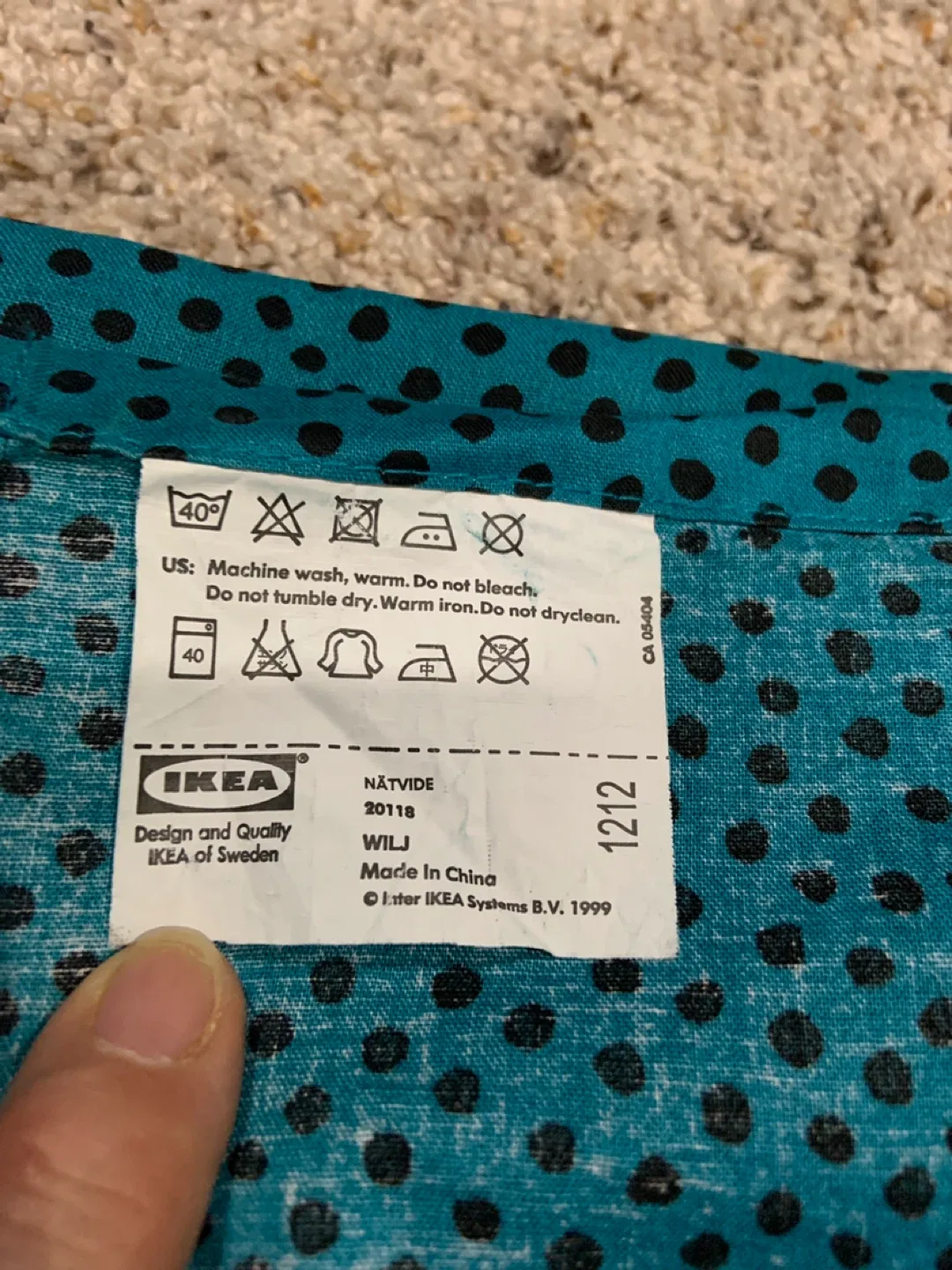 IKEA NÄTVIDE Curtain Panel - Teal/Black image indicator(4)