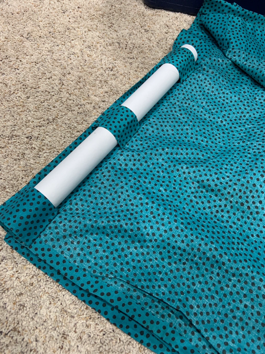 2 IKEA NÄTVIDE Curtain Panels - Teal/Black - photo 3