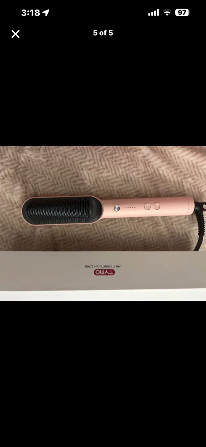 TYMO Ring Hair Straightening Comb - Pink image indicator(5)