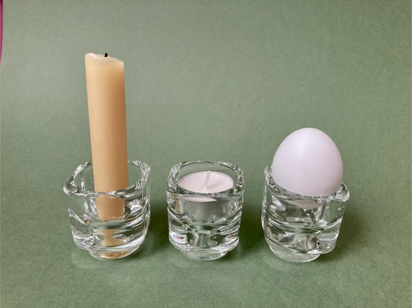 Set of 3 Modernist Italian Egg Cups/Candle Holders, 1960’s image indicator(3)