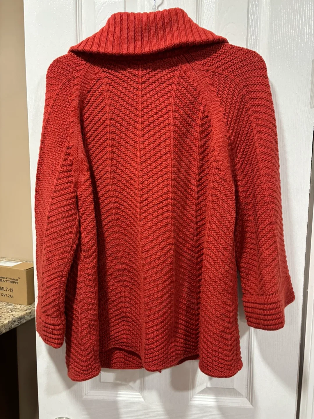 JM Collection Burnt Knit Cardigan-size L image indicator(4)