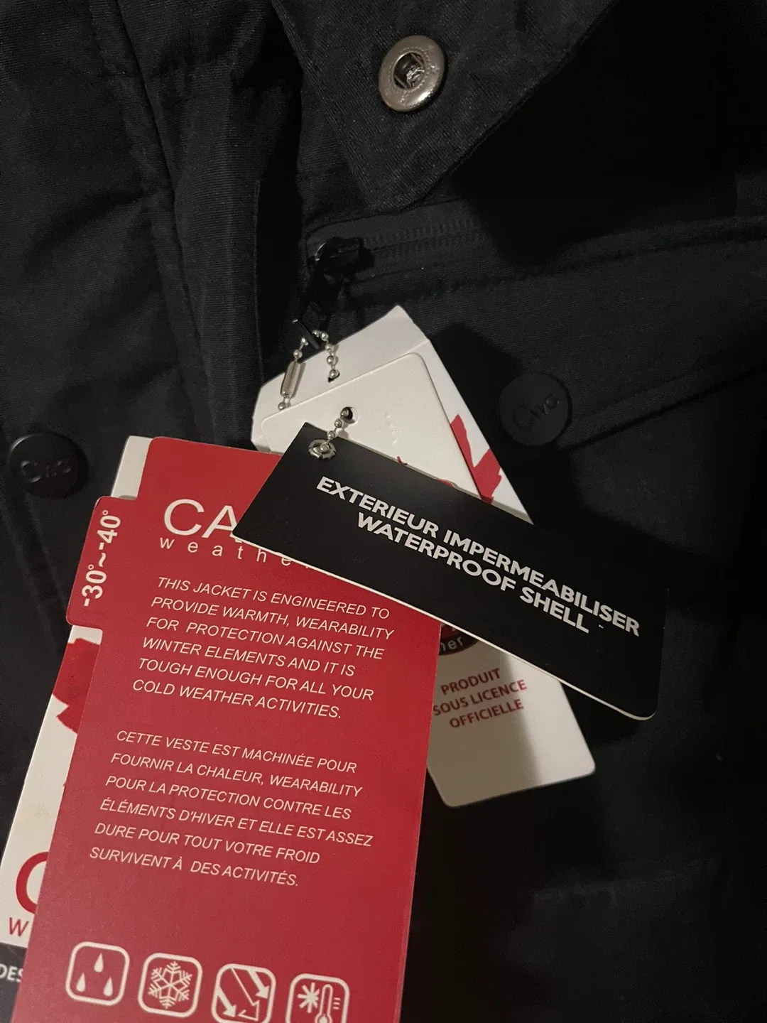 Canada Weather Gear Men's Black Parka Winter Jacket - with Tags image indicator(7)