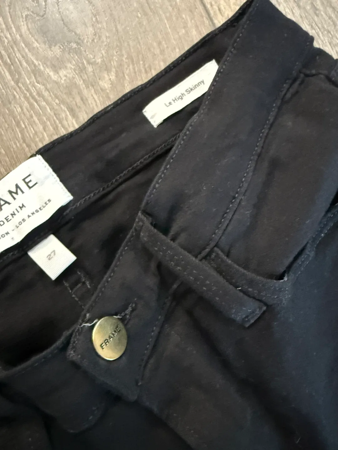 FRAME Le High Skinny Black Jeans - Size 27 image indicator(3)