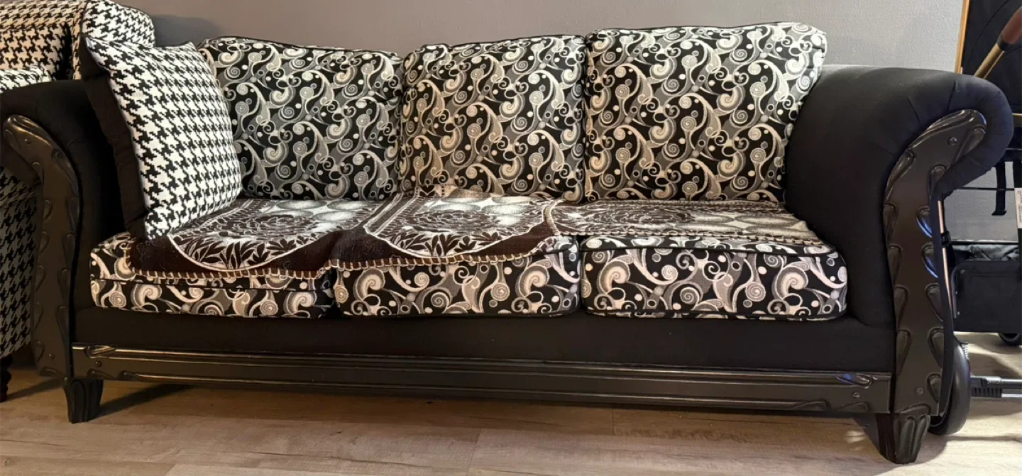 Sofa set: Couch, chaise lounge, and armchair image indicator(3)