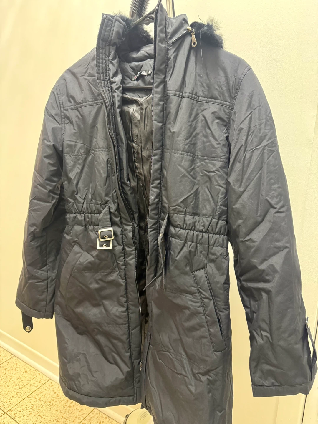 JUST J2 Black Winter Coat - Size M