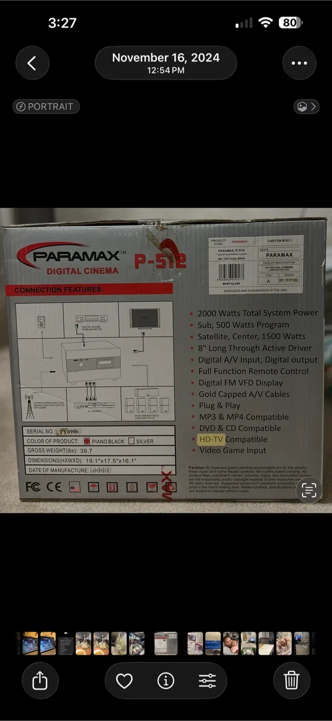 Paramax P-512 Digital Cinema System image indicator(2)
