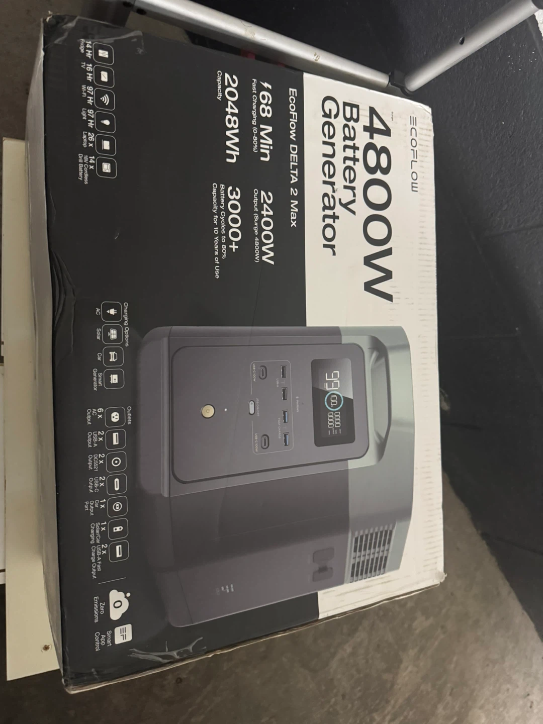 EcoFlow DELTA 2 Max 4800W Battery Generator