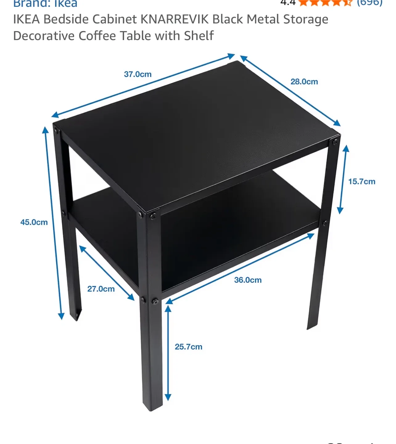 IKEA Knarrevik Black Nightstands- A PAIR image indicator(7)