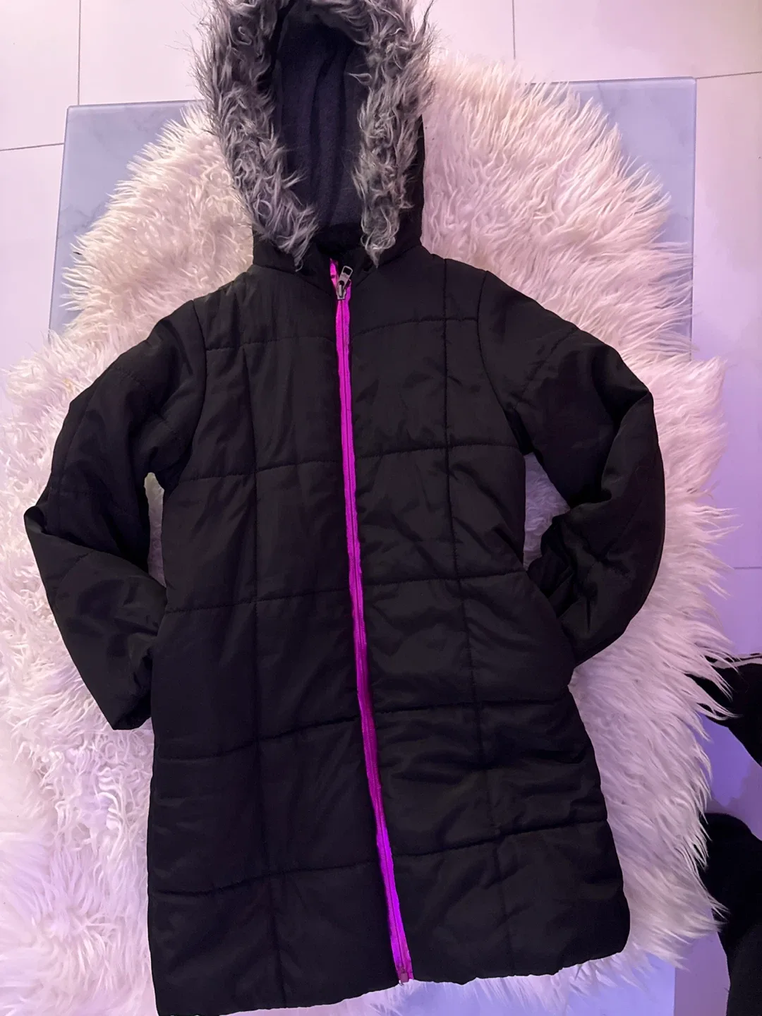 Calvin Klein Jeans Black Puffer Coat - Size 6X image indicator(3)