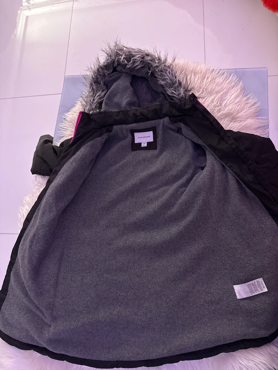 Calvin Klein Jeans Black Puffer Coat - Size 6X - photo 2