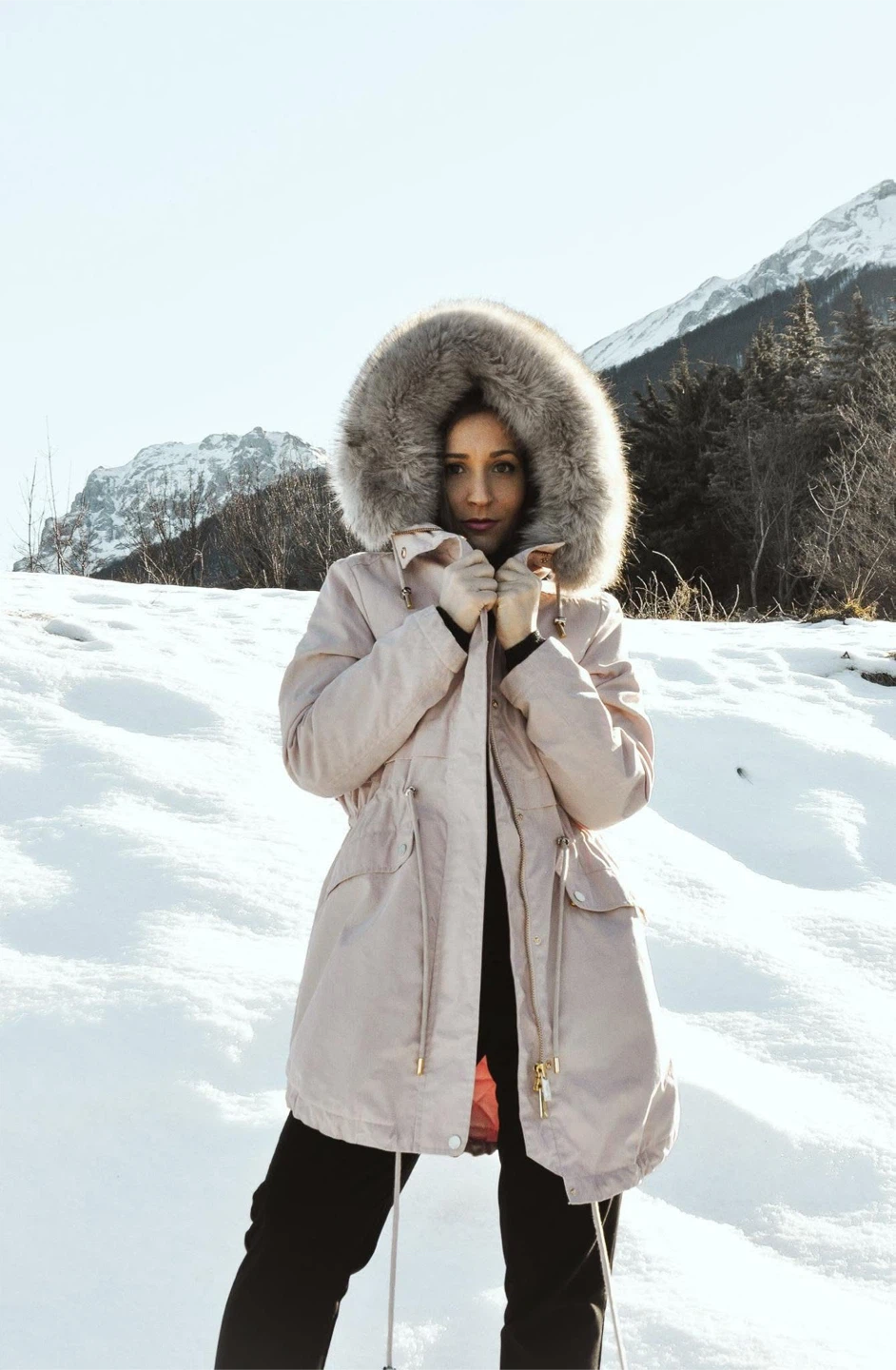 PARKA LONDON XS Coat with Fur Hood