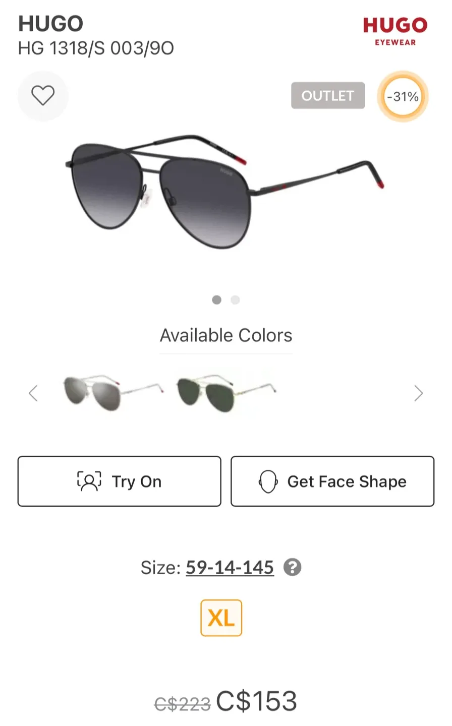 Hugo HG 1318/S 003/90 Sunglasses image indicator(3)