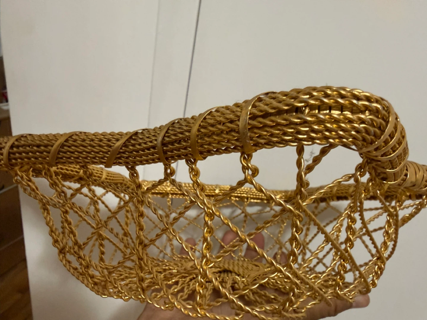 Gold Woven Basket - photo 3
