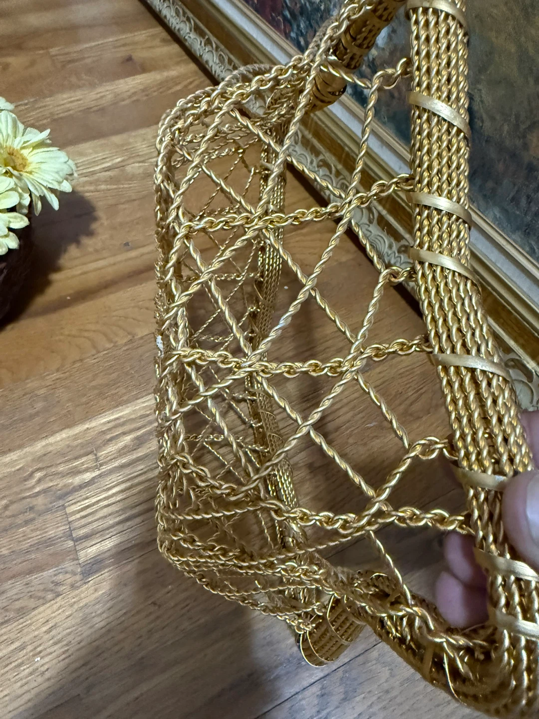 Gold Woven Basket - photo 4
