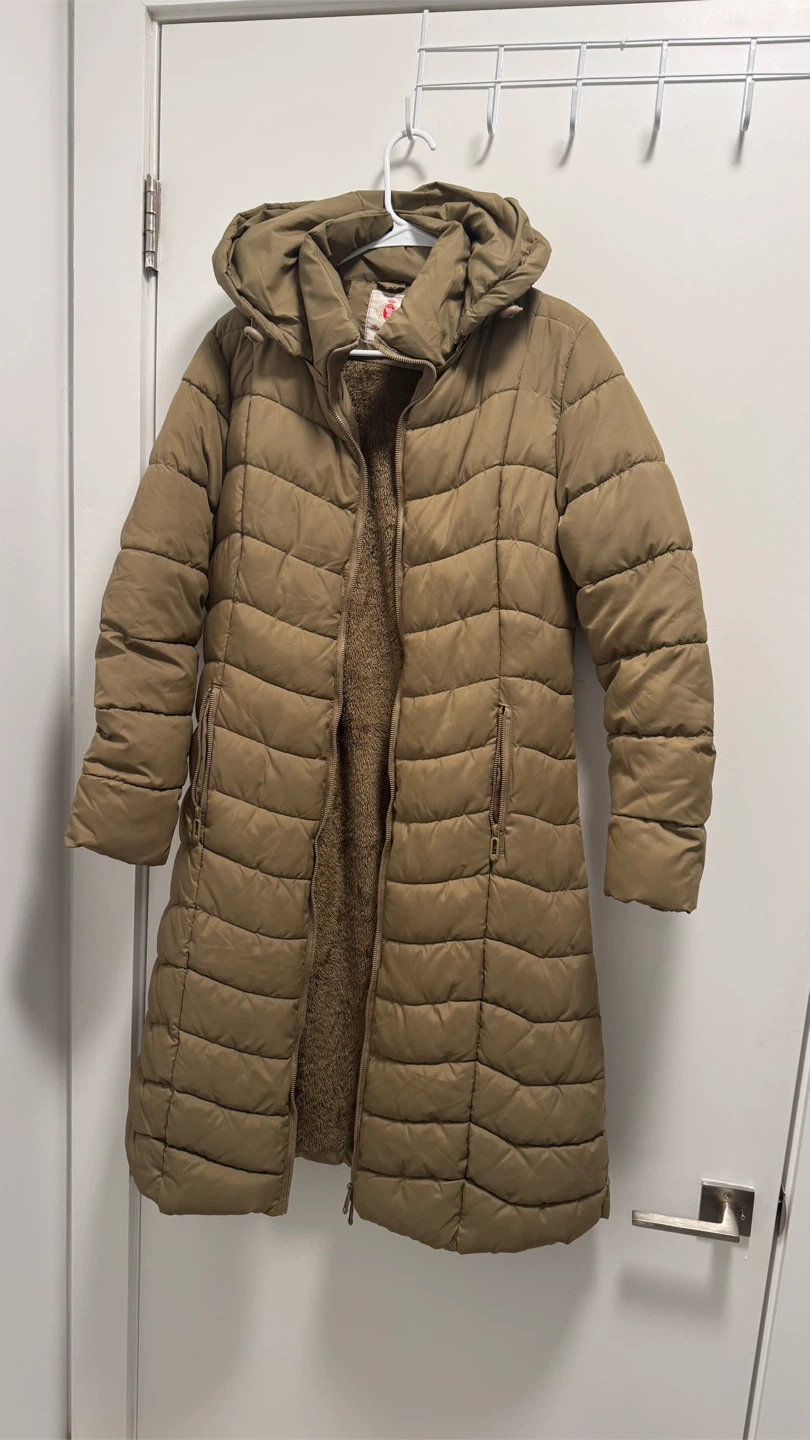 Red Marine Puffer Coat - Size L