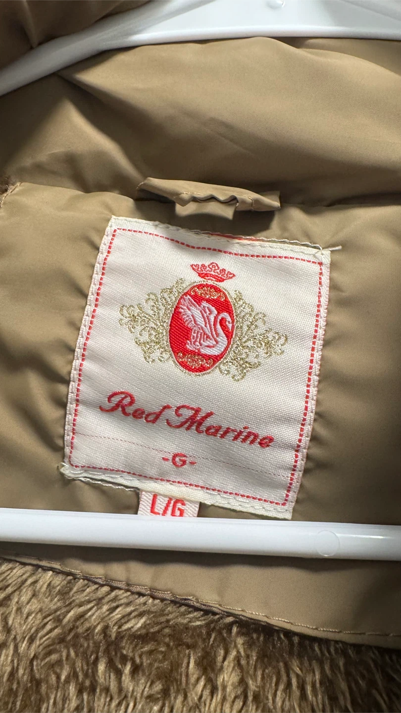 Red Marine Puffer Coat - Size L - photo 3