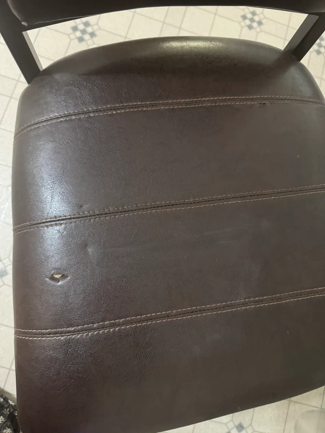 Brown Faux Leather Dining Chairs (Set of 4) image indicator(2)