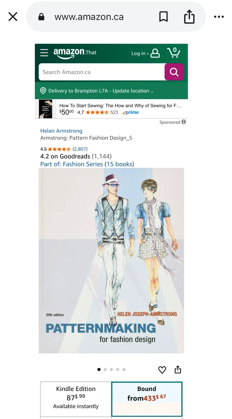 “Patternmaking for Fashion Design”, 5th Edition by Armstrong-NEW image indicator(6)