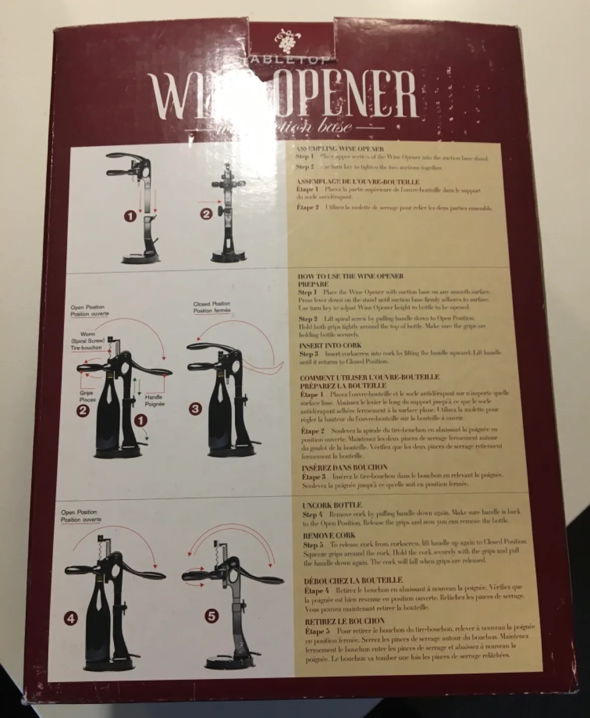 Tabletop Wine Opener with Suction Base image indicator(2)