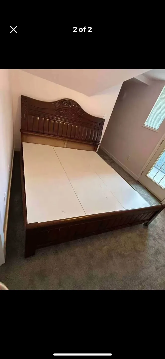 Solid Wooden Bed Frame ( California long size ) image indicator(2)