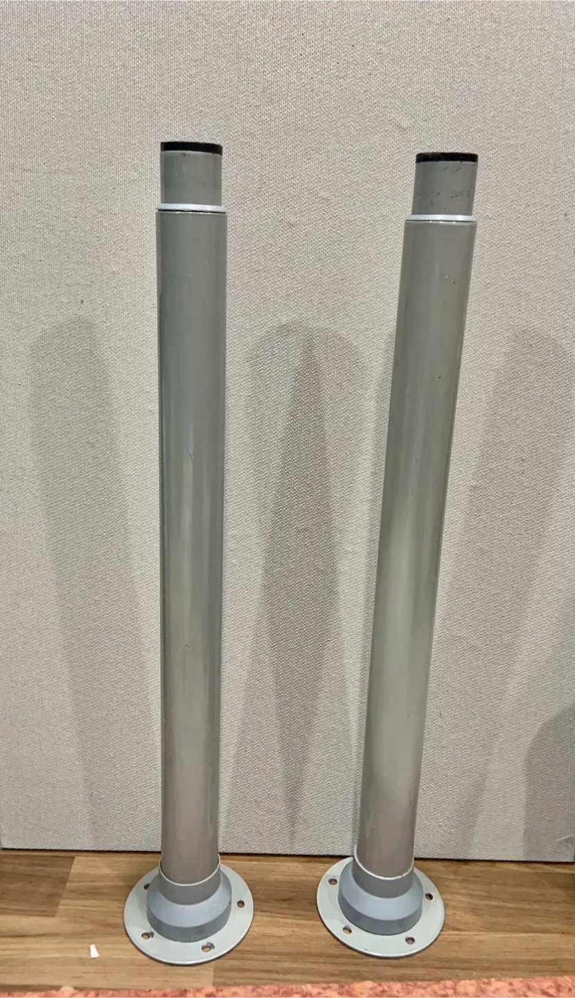 Adjustable Table Legs - Silver, Set of 2