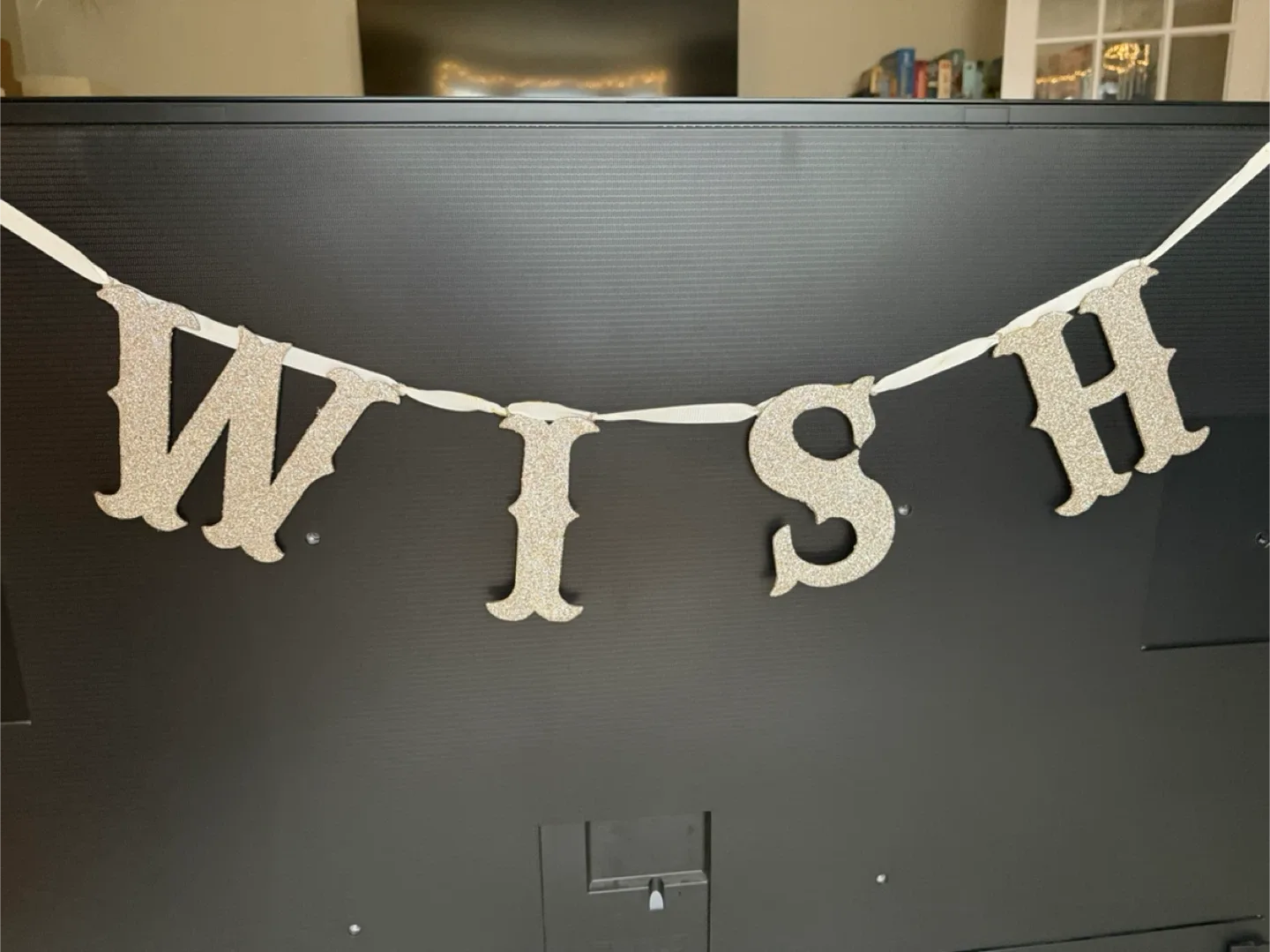 Glitter 'WISH' garland - Pottery Barn image indicator(5)