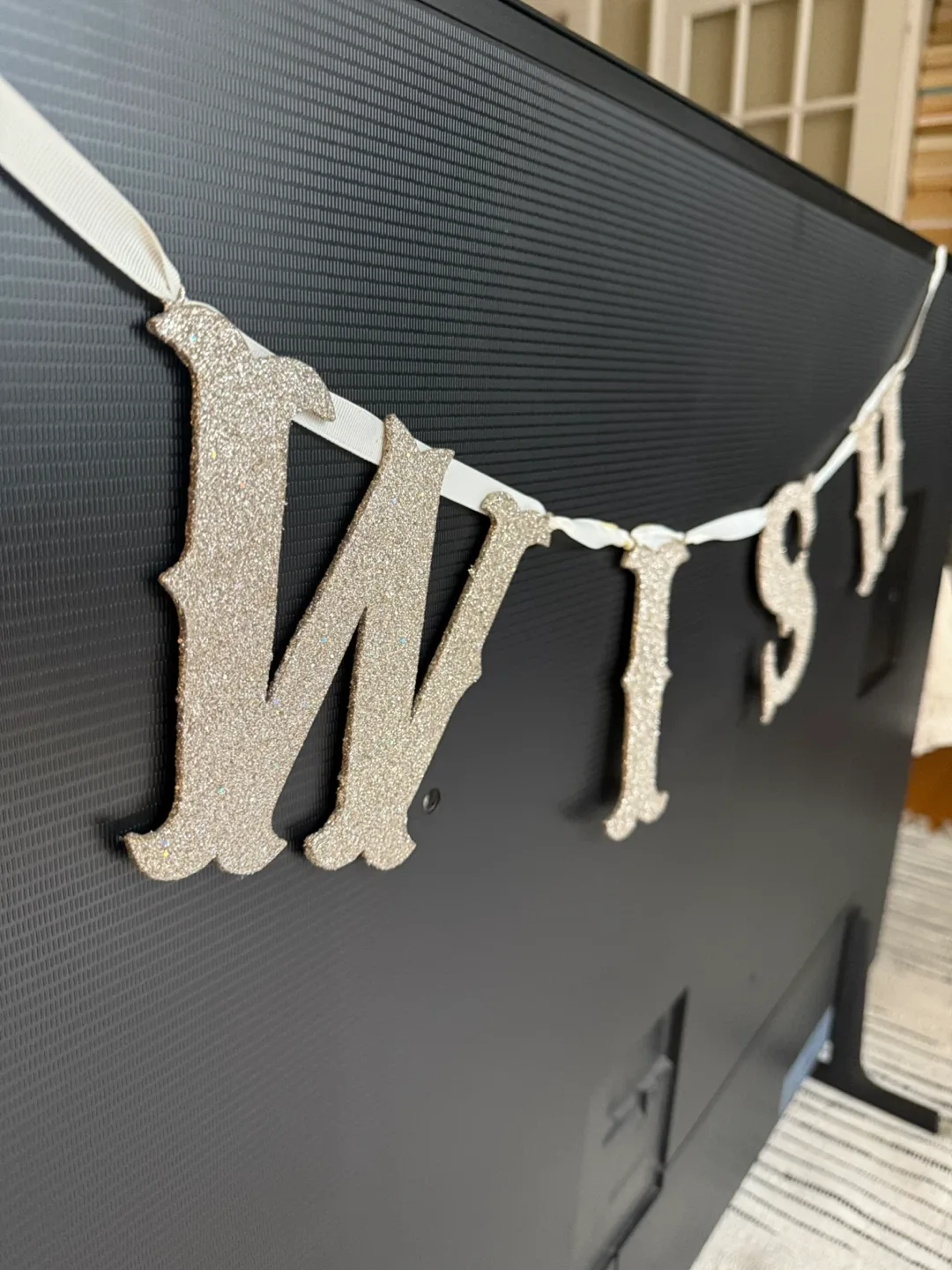 Glitter 'WISH' garland - Pottery Barn image indicator(4)