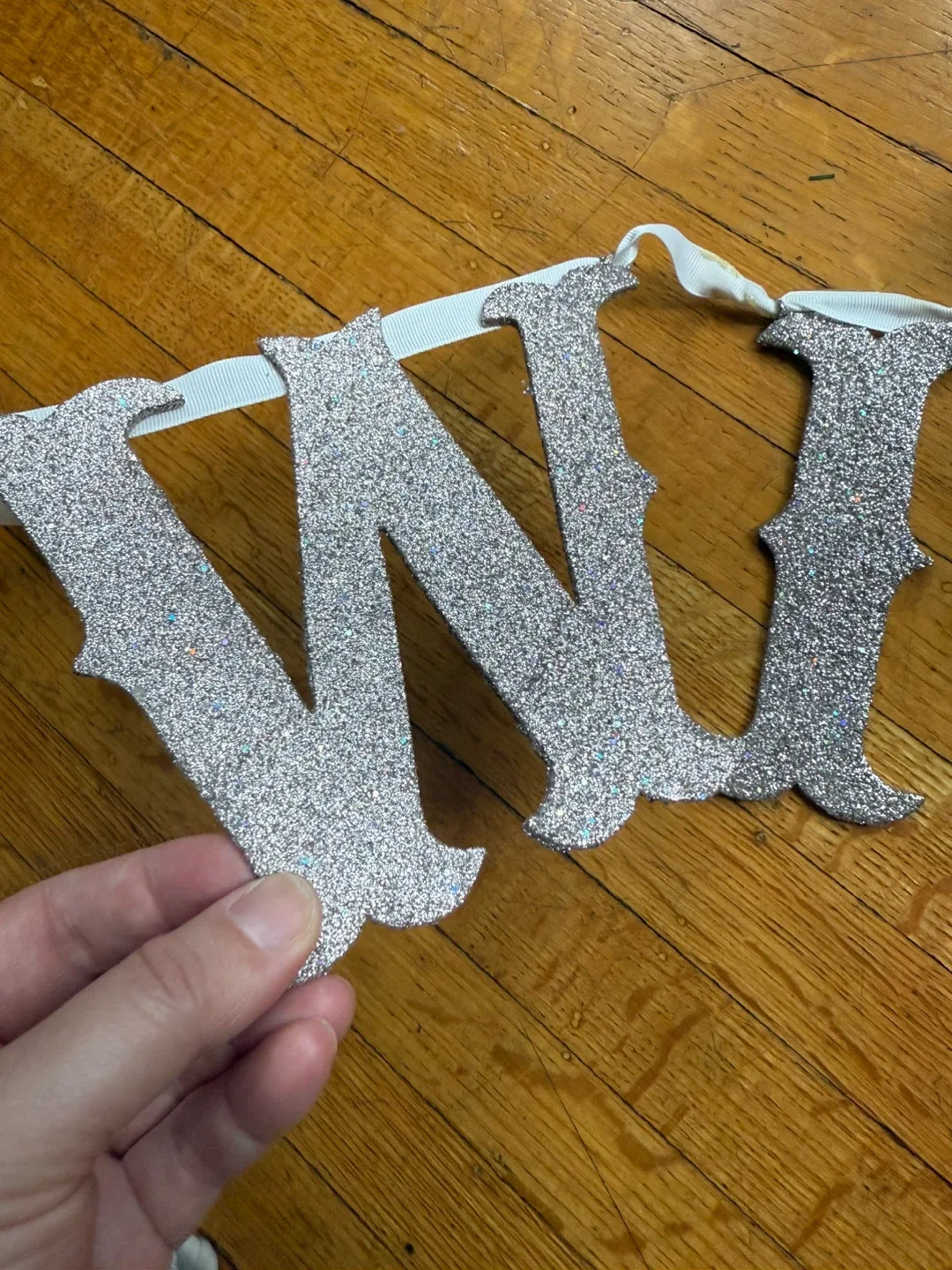 Glitter 'WISH' garland - Pottery Barn image indicator(3)