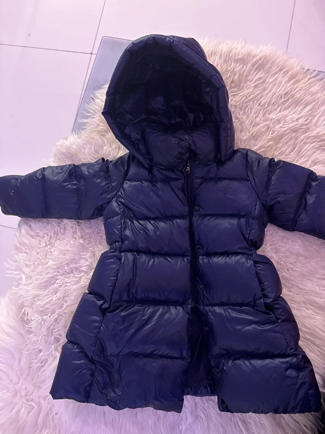 Polo Ralph Lauren Navy Blue Puffer Jacket - Size 4/4T image indicator(6)