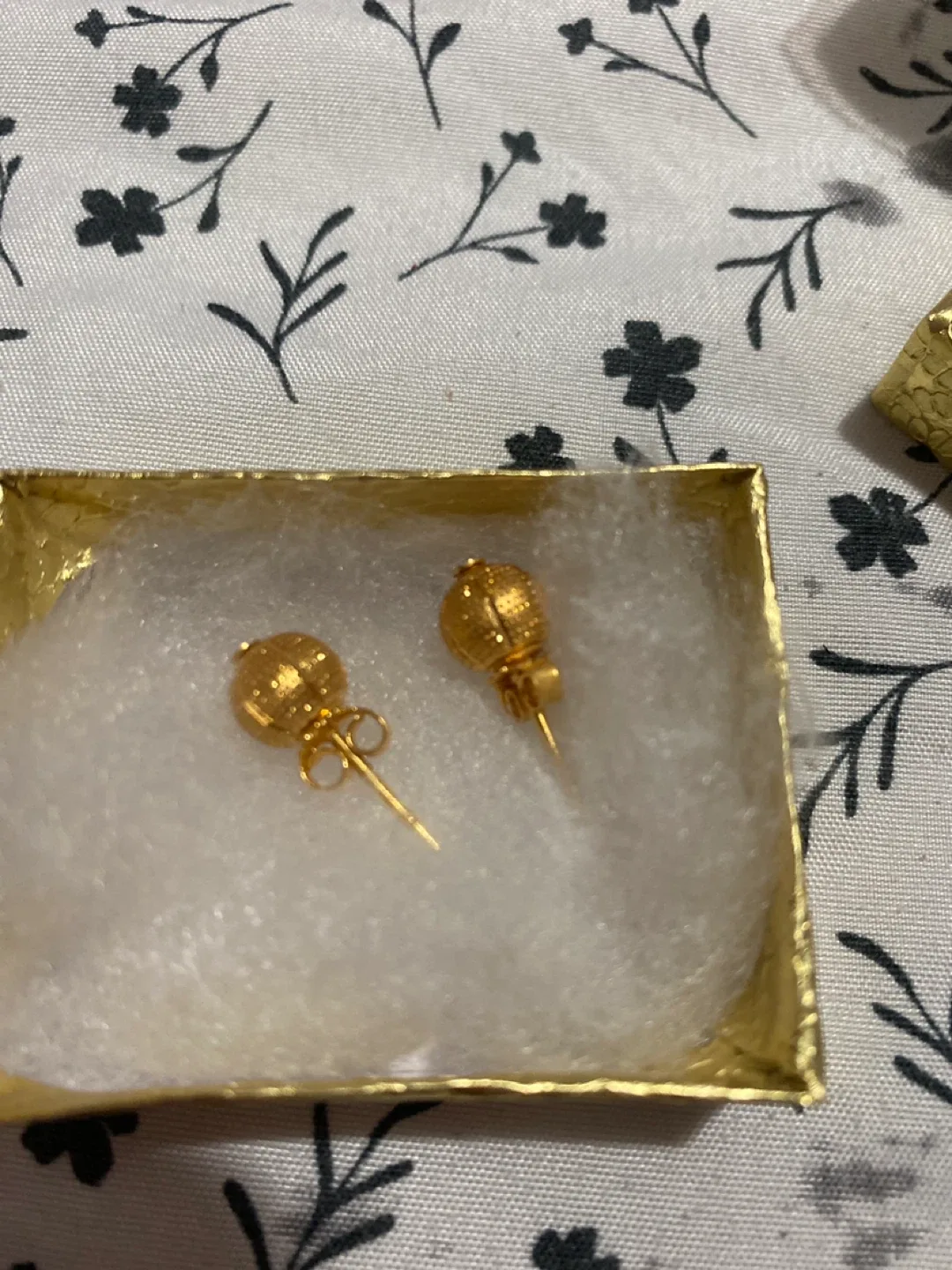 Gold Ball Drop Earrings image indicator(2)