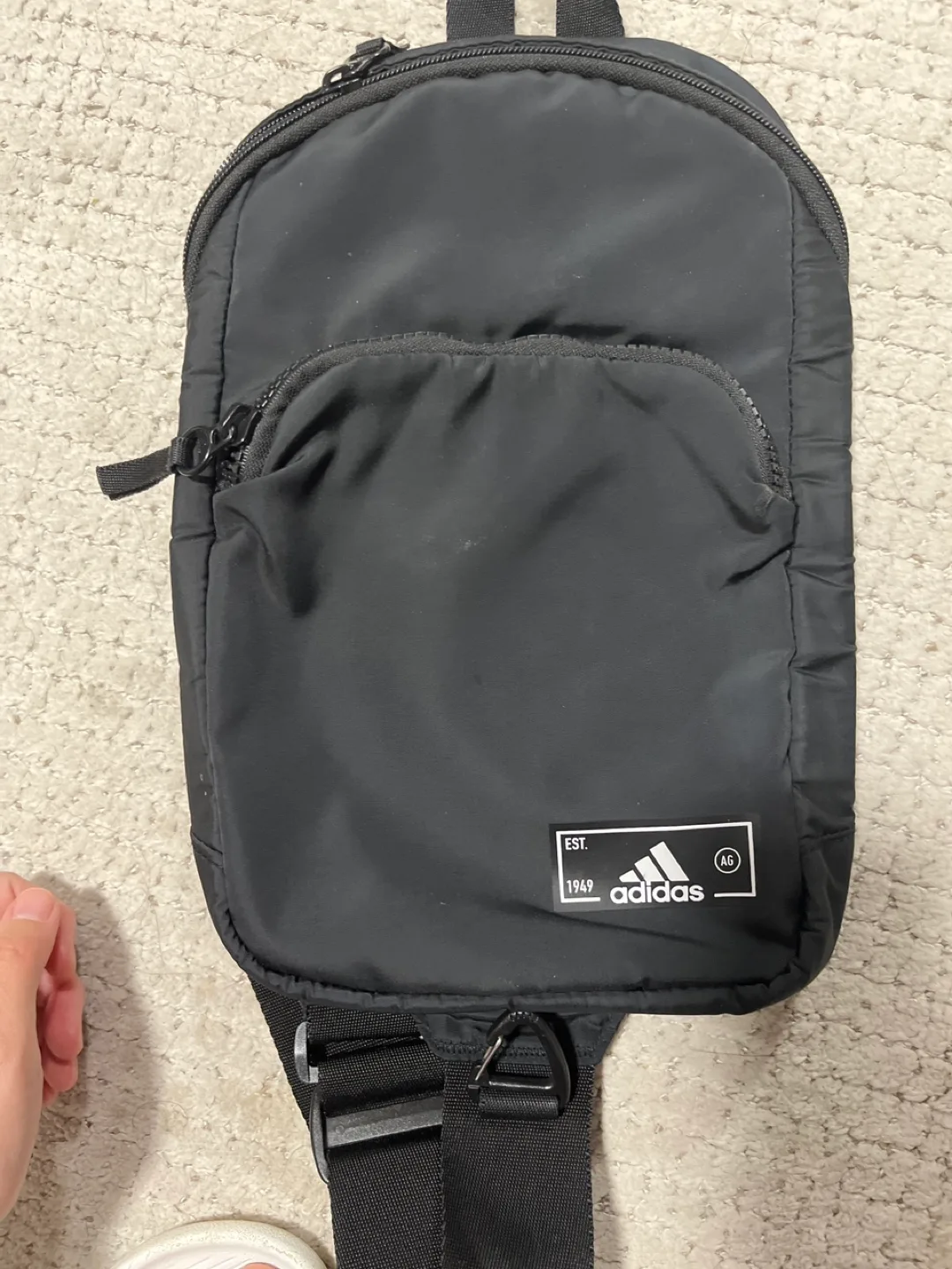 Adidas Black Sling Bag image indicator(2)