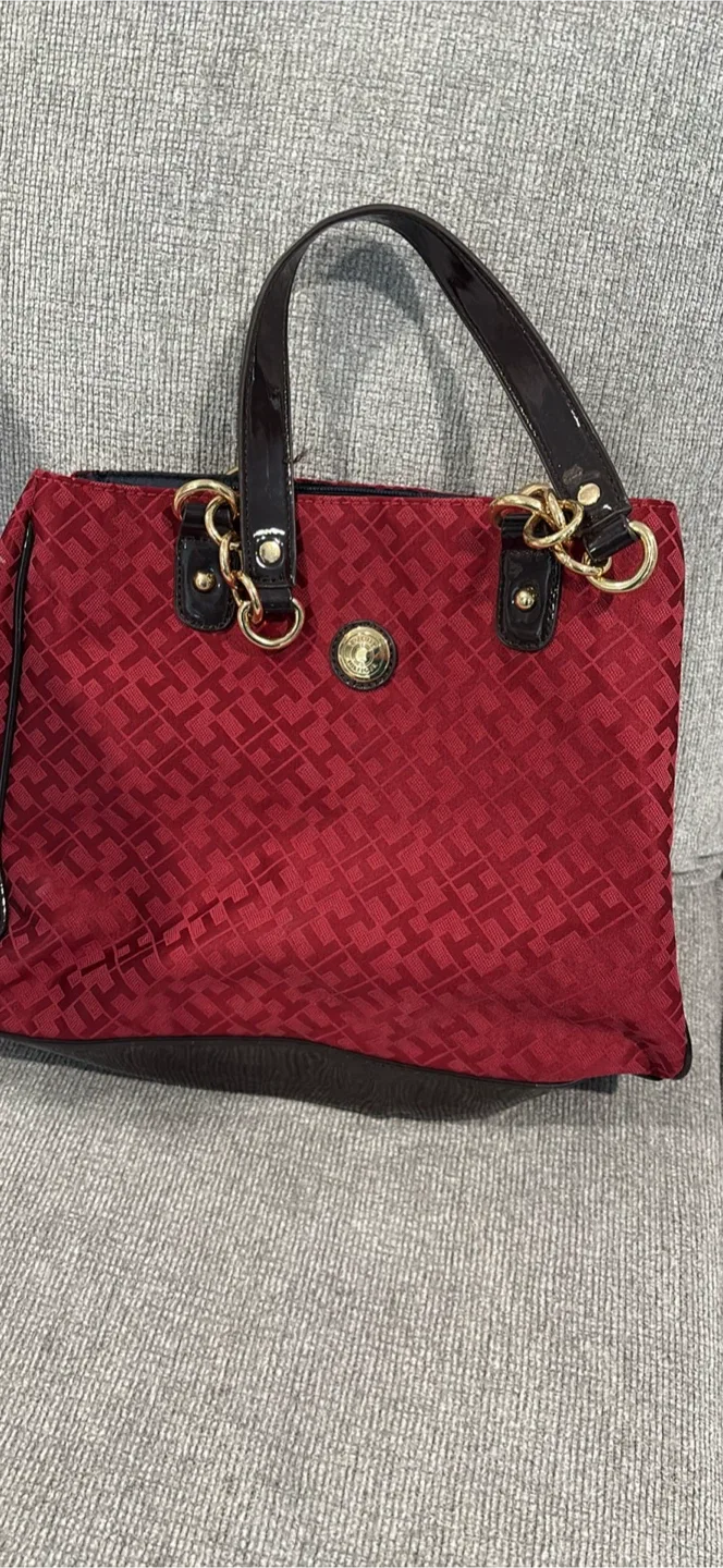Tommy Hilfiger Red Tote Bag