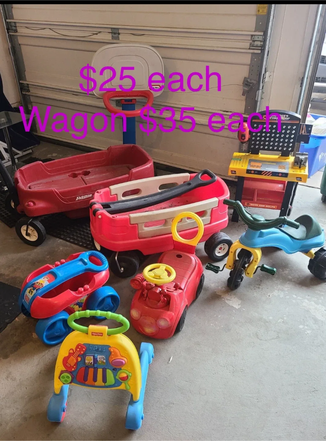 Kids Toys - Radio Flyer Wagon, Basketball Hoop thumbnail