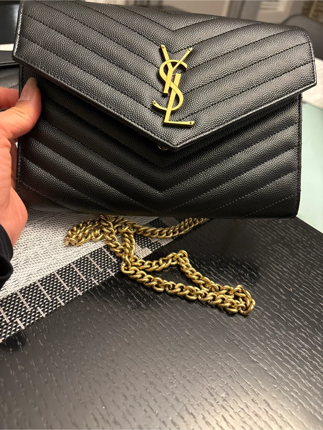 Saint Laurent Matelasse Pouch
