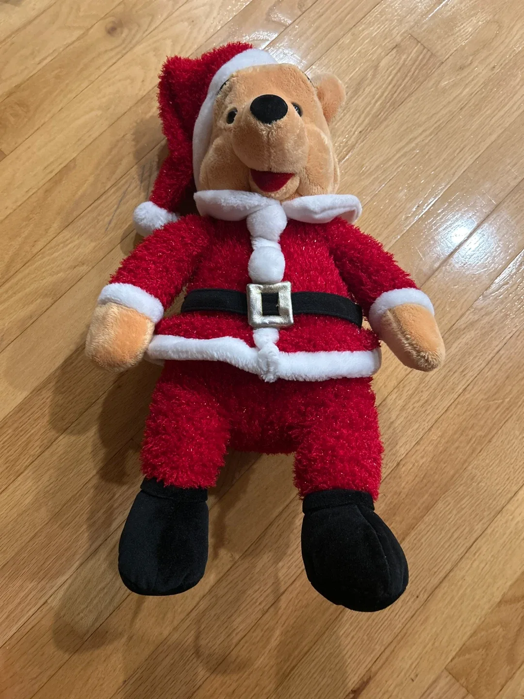 Vintage Disney Winnie the Pooh Santa Plush