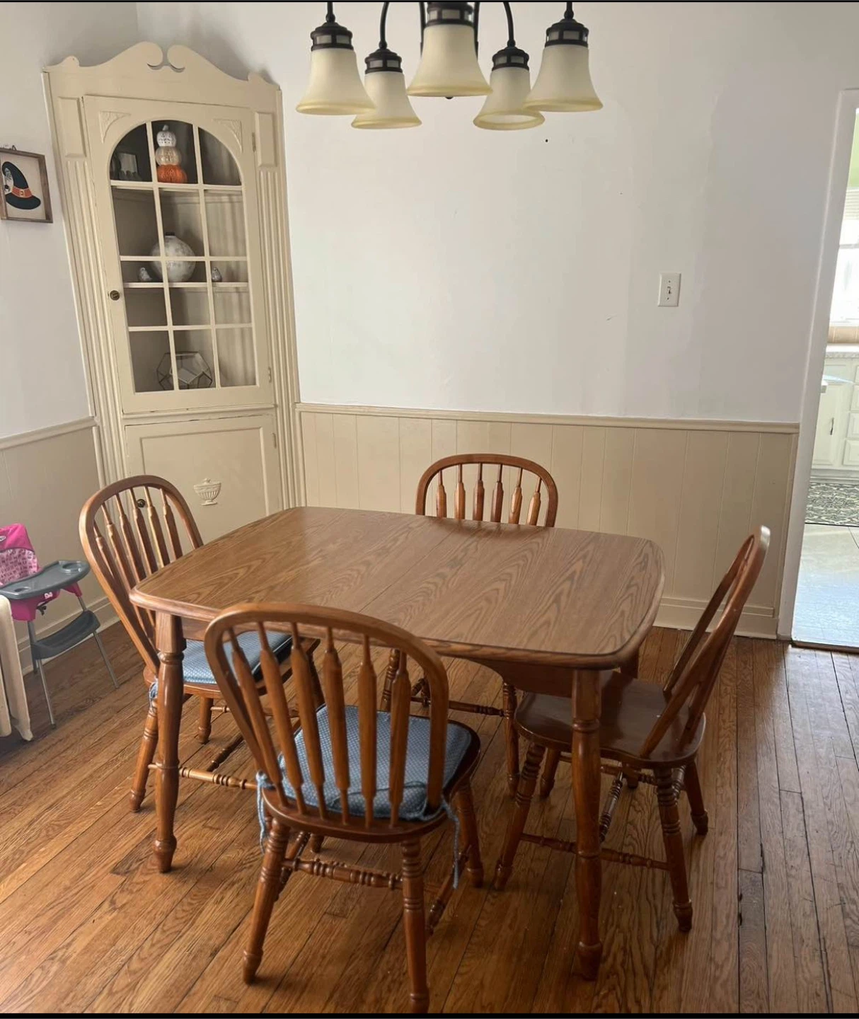 Wooden Dining Table with 4 Chairs - photo 2
